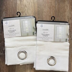 Textured Crepe Curtains, 2 84”, Brand New!!